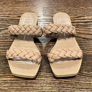 Dolce Vita Indy Sandals Cafe Stella Size 8H Braided Straps Slip On